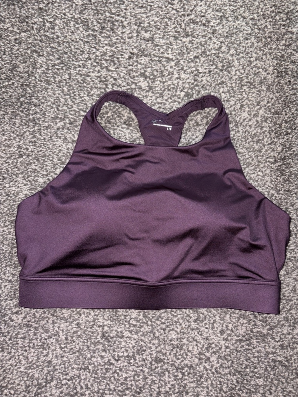 OFFLINE By Aerie Goals Gloss High Neck Sports Bra Cool Berry Size Large